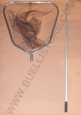 GUADINO IN ALLUMINIO 60 X 60 CM  CON PALO A INNESTO DA 120 CM RETE IN NYLON