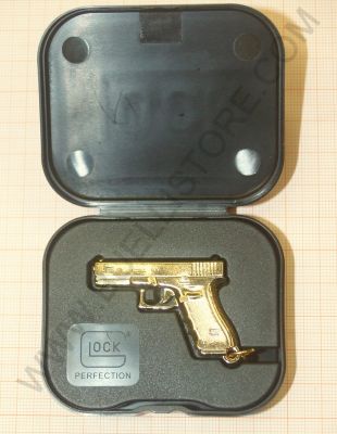 PORTACHIAVI GLOCK PLACCATO IN ORO