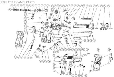 BERETTA UMAREX ESPLOSI PISTOLA 92FS CO2