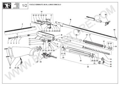 ESPLOSI FUCILI FRANCHI 48 AL - CAL.28