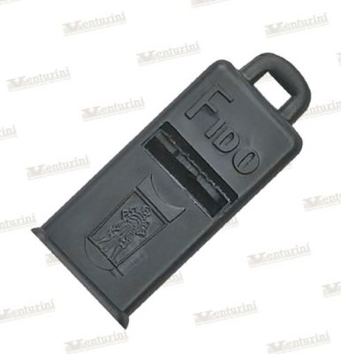 FISCHIETTO PIATTO IN PLASTICA NERO