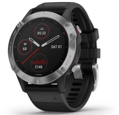GARMIN FENIX 6 - SMARTWATCH SILVER CINTURINO NERO
