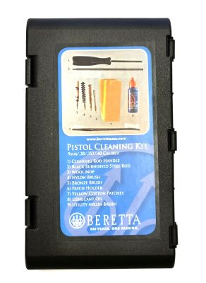 BERETTA KIT DI PULIZIA PER PISTOLE - PISTOL CLEANING KIT  PER ARMI CALIBRO 9mm - 38 SPECIAL - 357 - 40