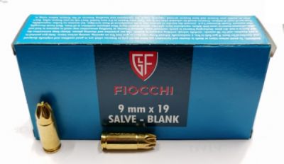 FIOCCHI - CARTUCCE A SALVE CAL. 9x19 - CHIUSURA A STELLA