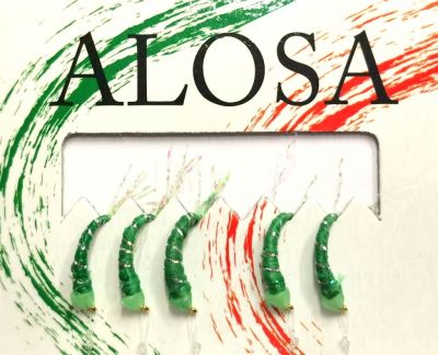 ALOSA AMETTIERA 5 AMI - CORPO VERDE SCURO CON TESTINA FOSFORESCENTE - DA VE 1