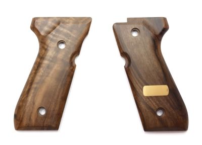 BERETTA GUANCETTE S92 IN RADICA CON SCUDETTO IN ORO VERO