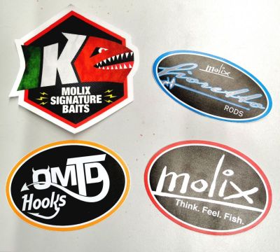 OMAGGIO PESCA PER ORDINI SUPERIORI A 29 € STICKER ADESIVI PESCA MOLIX