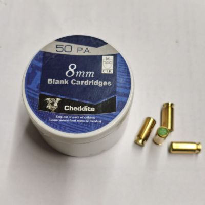 COLPI A SALVE CHEDDITE BLANK CARDRIDGES CAL. 8  50 PZ