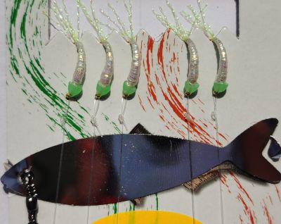 ALOSA G3 AMETTIERA 5 AMI BIANCA TESTA FLUO CON CRISTAL FLASH VERDE