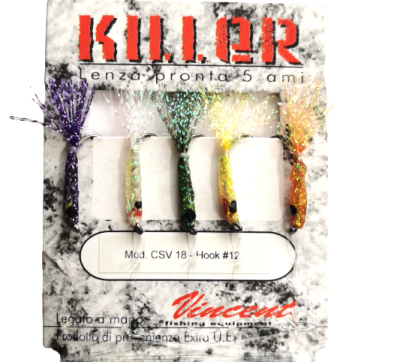 AMETTIERA PER PERSICO REALE 5 AMI FOSFORESCENTI - KILLER