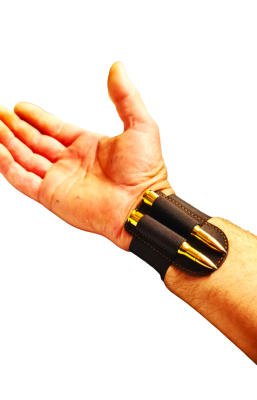 ARTIPEL GIBERNA IN PELLE PER CARABINA 2 COLPI-BROWN