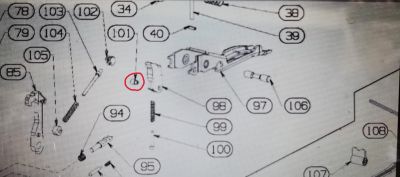 BERETTA RICAMBIO - PERNO LEVA ELEVATORE PER AL391 CAL.12 / 20