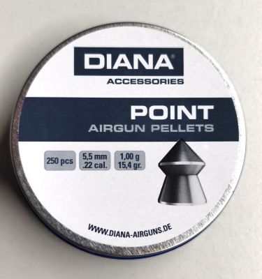 DIANA AIRGUN PELLETS POINT CAL5.5 PZ.250 (1,0G)-15,4 GR.