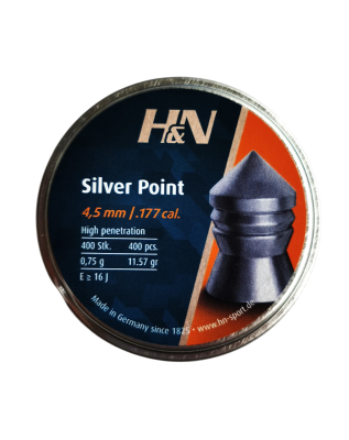 H&N DIABOLO SILVER POINT 4.50MM-0.75 G-11.57 GR(400PZ)