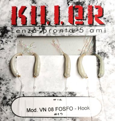 MONTATURA 5 AMI PER AGONI - BIANCA CON AMO E TESTINA FOSFORESCENTE