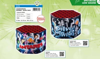 ASS. ANTARES - SILVER TWIST - LOW SOUND - 37 COLPI - DURATA 25 SEC.
