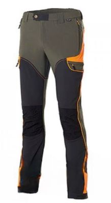BLATEX PANTALONE FODERATO IN PILE VERDE E ARANCIO - 933.4
