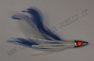 MAJORA JIG CON PIUME 28G - WHITE/BLU
