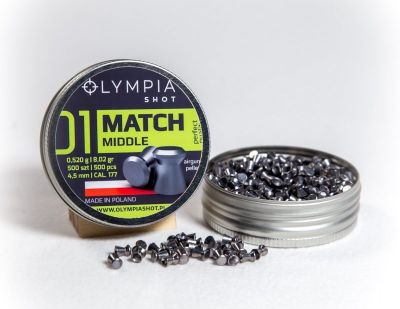 OLYMPIA SHOT MATCH MIDDLE 0.52g cal. 4,5 (.177) - 500pz.