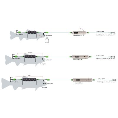 MADCAT - MONTATURA DA SILURO CON PESCE MORTO - ADJUSTA PROFI RIVER RIG DEADBAIT