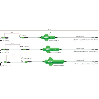 MADCAT - MONTATURA DA SILURO CON VERMI O CALAMARI - SCREAMING PROFI RIVER RIG WORM & SQUID