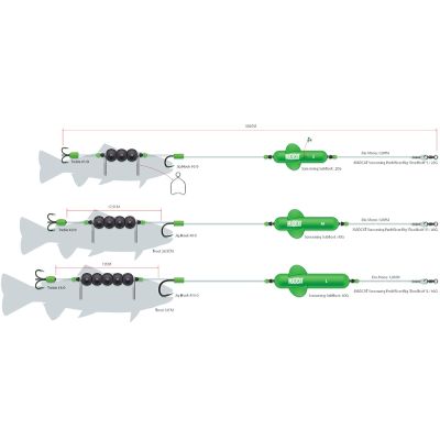 MADCAT - MONTATURA DA SILURO CON PESCE MORTO - SCREAMING PROFI RIVER RIG DEADBAIT