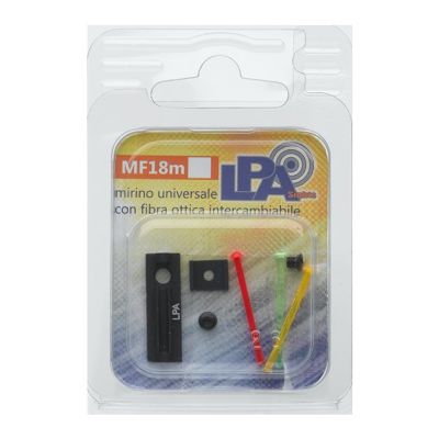 LPA MIRINI UNIVERSALI IN FIBRA OTTICA INTERCAMBIABILE PER BINDELLE DI VARIE LARGHEZZE - GIALLO - ROSSO - VERDE