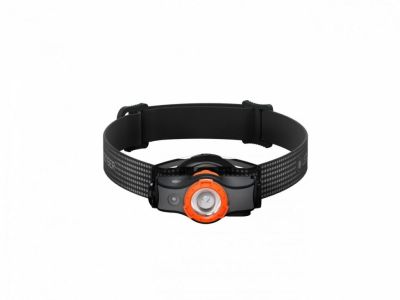 LED LENSER MH5 TORCIA FRONTALE RICARICABILE - 400 LUMENS - 180 METRI - BLACK / ORANGE
