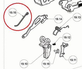 BERETTA APX MOLLA LEVA COLLEGAMENTO DI RICAMBIO N. ESPLOSO: 19.15