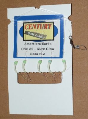 CENTURY AMETTIERA 5 AMI BIANCA CON TESTINA FLUO