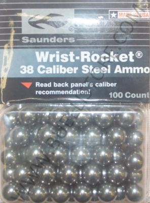 SFERE IN ACCIAIO PER FIONDA CAL.38 SAUNDERS WRIST-ROCKET STEEL AMMO
