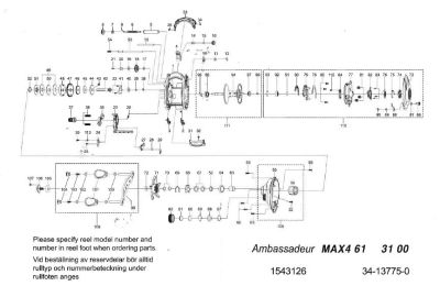 RICAMBI PER MULINELLI ABU GARCIA MAX4 61