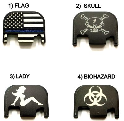 LONE WOLF COVER PLATE - TAPPO POSTERIORE CUSTOM PER GLOCK DI 3° E 4° GENERAZIONE 