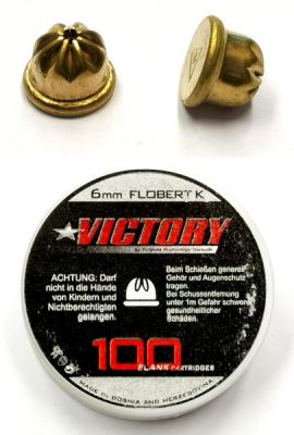 VICTORY BLANK CARTRIDGES - CARTUCCE A SALVE CALIBRO 6 FLOBERT / 100pz.