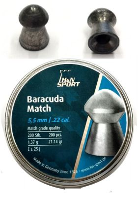 PIOMBINI CALIBRATI H&N BARACUDA MATCH cal. 5,51 (.22) 1.37g - 200pz.