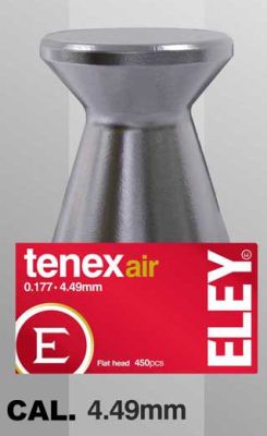 ELEY DIABOLO COMPETITION TENEX AIR - 4.49 MM - PESO: 0.53 GRAMMI - 450PZ