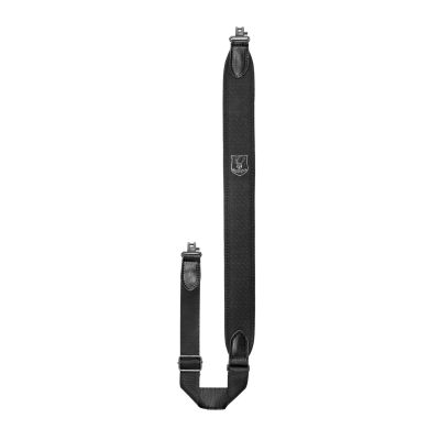 RISERVA - TRACOLLA PER CARABINA IN PELLE EFFETTO CARBONIO CON NEOPRENE