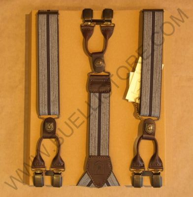 RISERVA BRETELLE ELASTICHE IN PELLE PER PANTALONI 