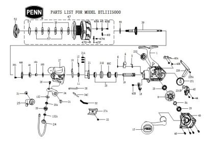 RICAMBI PENN BATTLEIII 5000 BTLIII5000
