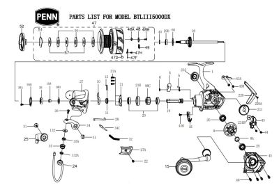 RICAMBI PENN BATTLE III 5000DX BTLIII5000DX