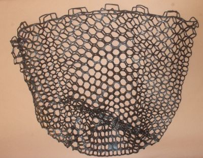 RETE GOMMATA NERA PER GUADINO Ø 50 CM PROFONDITÀ' 25 CM MAGLIA 20x15 MM - COLORE NERO