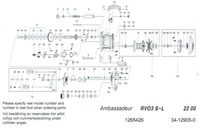 RICAMBI PER MULINELLI ABU GARCIA REVO3 S 