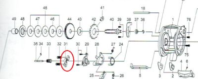 ABU GARCIA RICAMBIO MULINELLO REVO TORO NACL 61L 