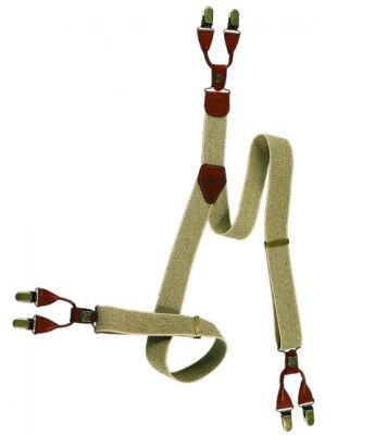 RISERVA BRETELLE ELASTICIZZATE IN LINO / PELLE REGOLABILI - R6020