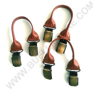 RISERVA RICAMBIO IN PELLE PER UN PAIO DI BRETELLE PER PANTALONI 