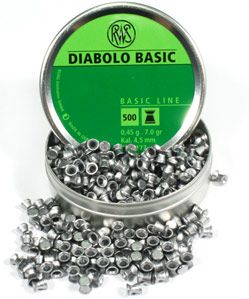 PIOMBINI RWS DIABOLO BASIC CAL. 4.5 - PESO 0.45 G - 500 PZ