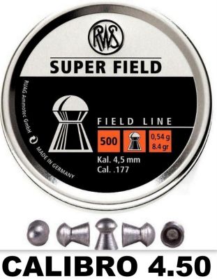 PIOMBINI RWS SUPER FIELD CAL 4.5 - PESO 0,54 g - 500 PZ