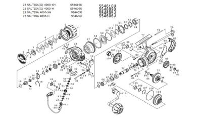 RICAMBI MULINELLI DAIWA 23 SALTIGA (G)