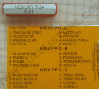 MULTISOUND SCHEDA CANTI PER MODELLO D8 POCKET - t-24   r51