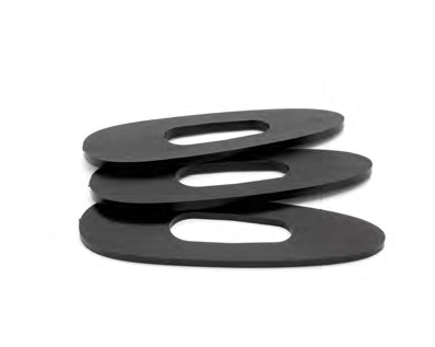 DISTANZIALE SPESSORE PER CALCIOLO IN EBANITE COLORE NERO DA 4 / 5 / 6 MM